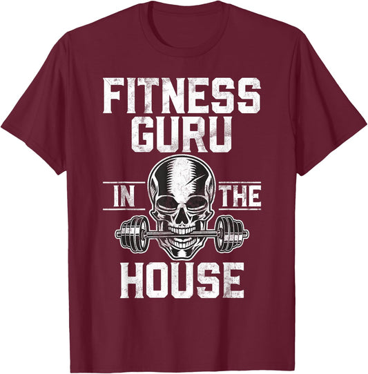 Fitness Guru in the House Personal Trainer T-Shirt - T-Shirt | Maroon
