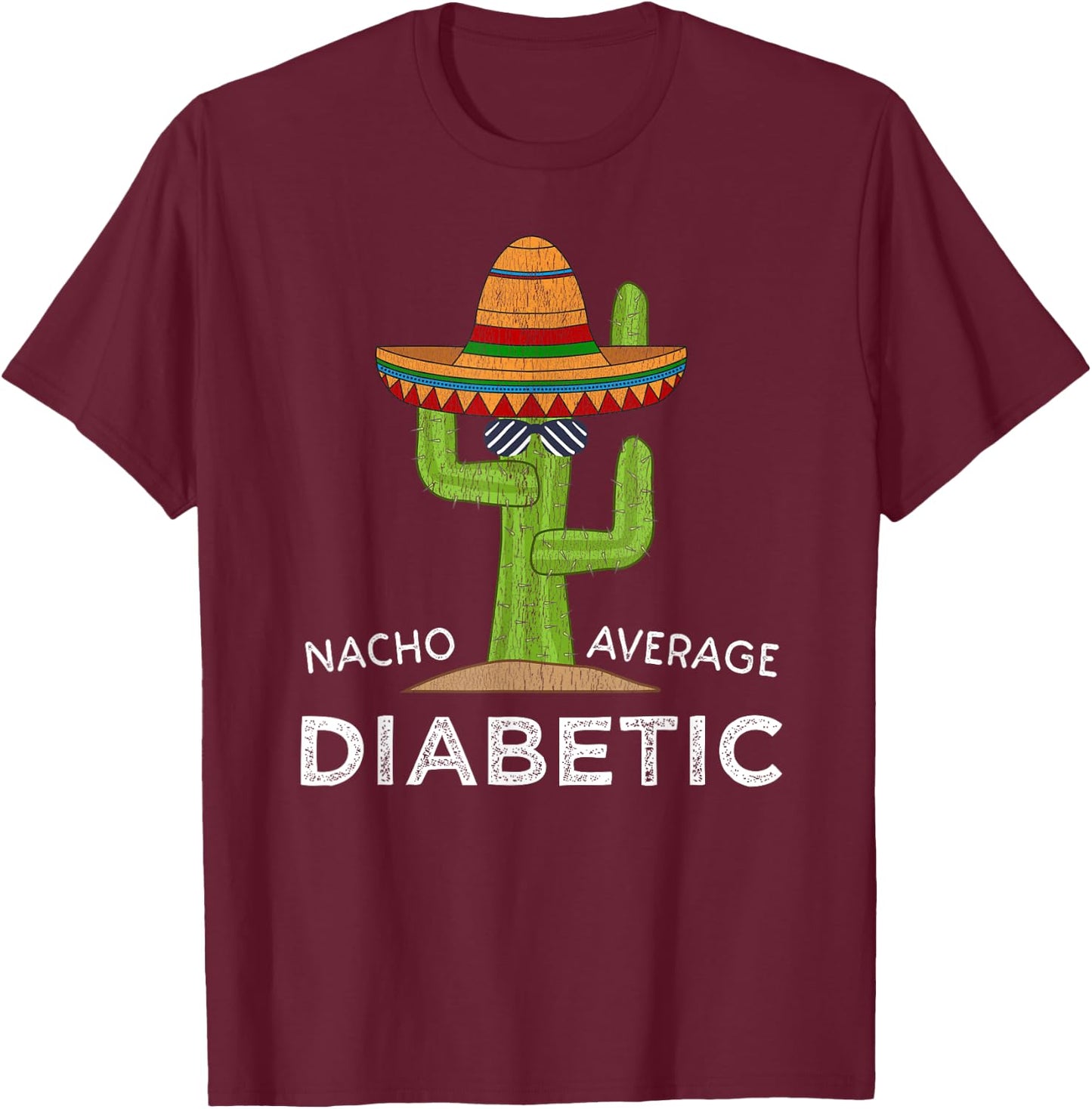 Fun Cute Diabetes Joke Saying | Funny Diabetic Humor T-Shirt - T-Shirt | Maroon
