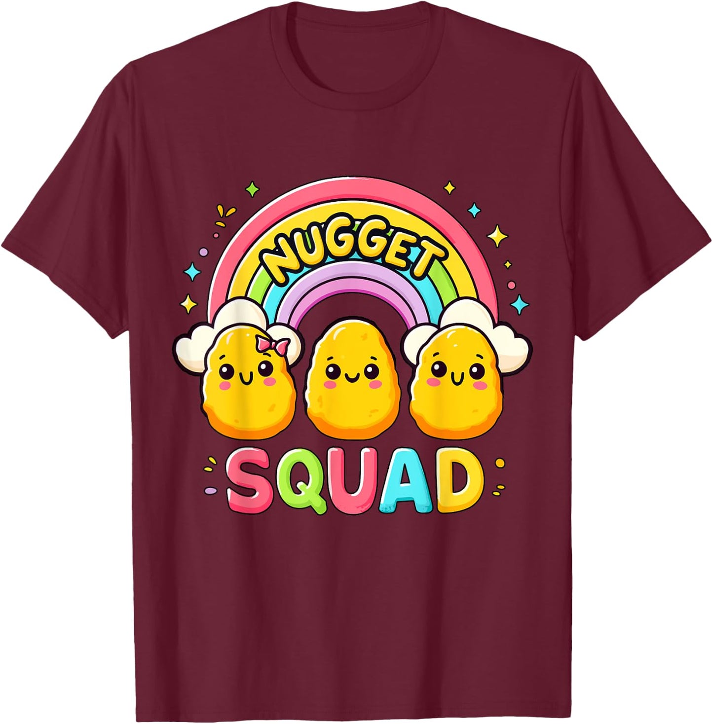 Chicken Nugget Squad Family Matching T-Shirt - T-Shirt | Maroon
