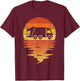 Garbage truck shirt retro sunset 70s vintage Garbage truck T-Shirt - T-Shirt | Maroon
