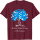 West Nile Virus Awareness Tree With Butterflies Support T-Shirt - T-Shirt | Maroon