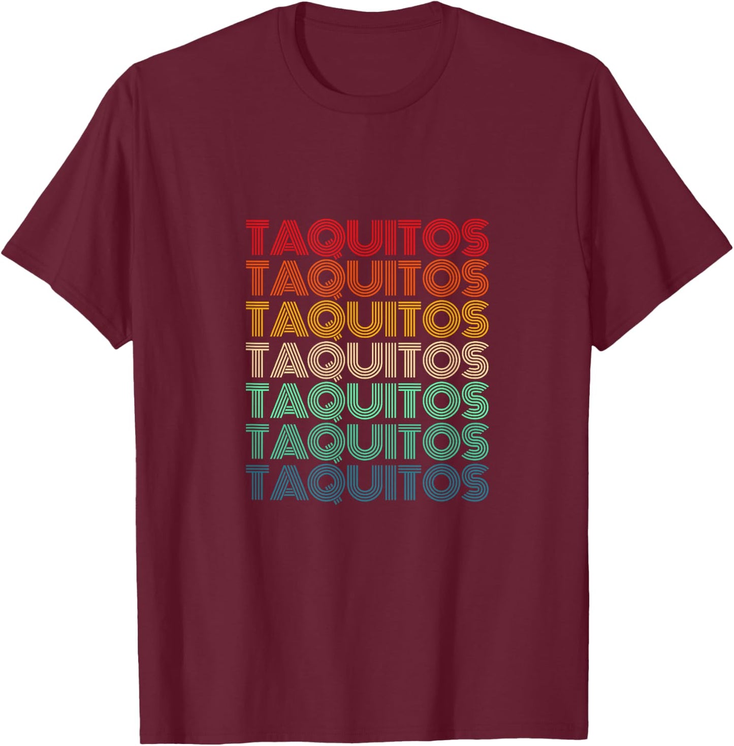 Taquitos Retro T-Shirt - T-Shirt | Maroon