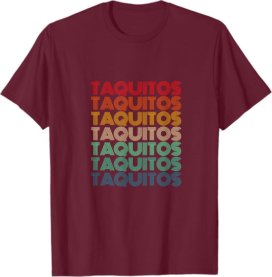 Taquitos Retro T-Shirt - T-Shirt | Maroon