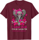 I Wear Pink For My Daughter Breast Cancer Awareness Warrior T-Shirt - T-Shirt | Maroon