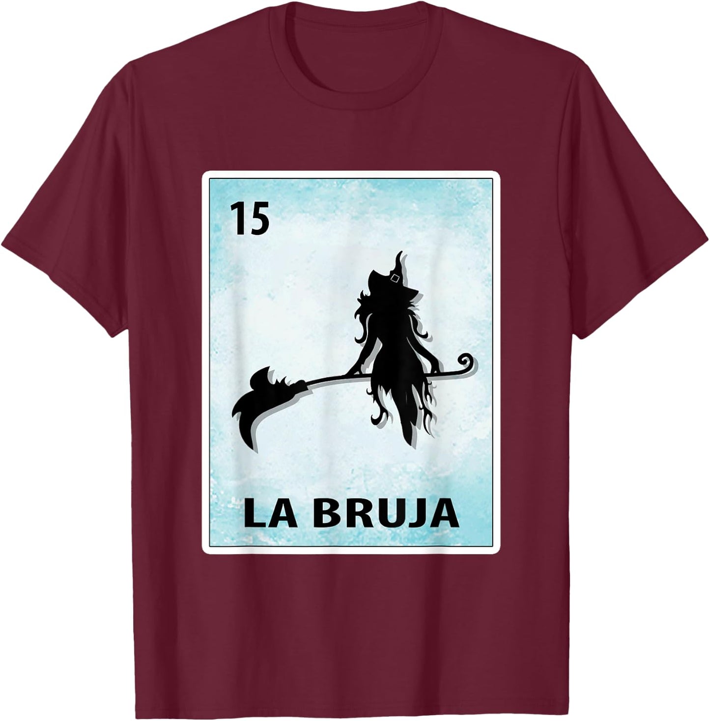 La Bruja Mexican Witch Cards Halloween T-Shirt - T-Shirt | Maroon