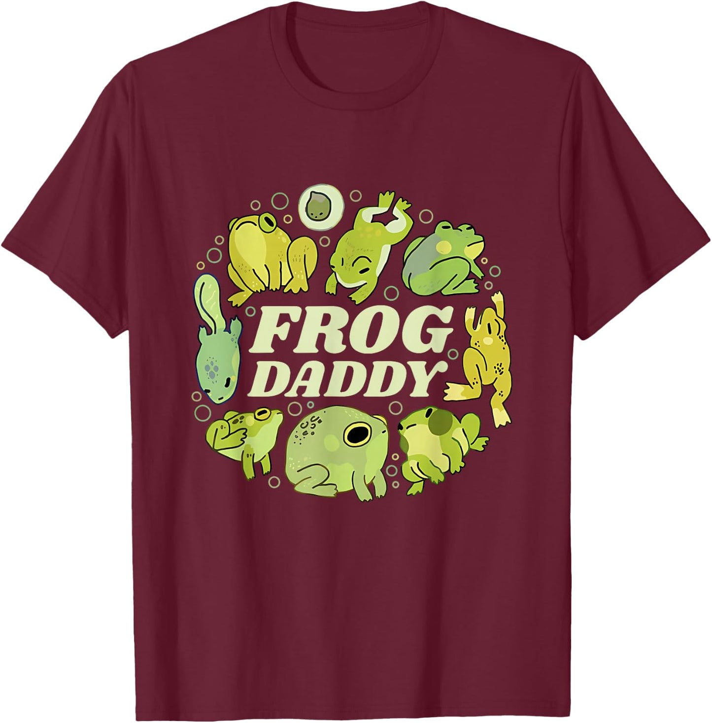 Frog Daddy Funny Apparel T-Shirt - T-Shirt | Maroon