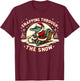 Alligator Snapping Through The Snow, Gator Hunting Christmas T-Shirt - T-Shirt | Maroon