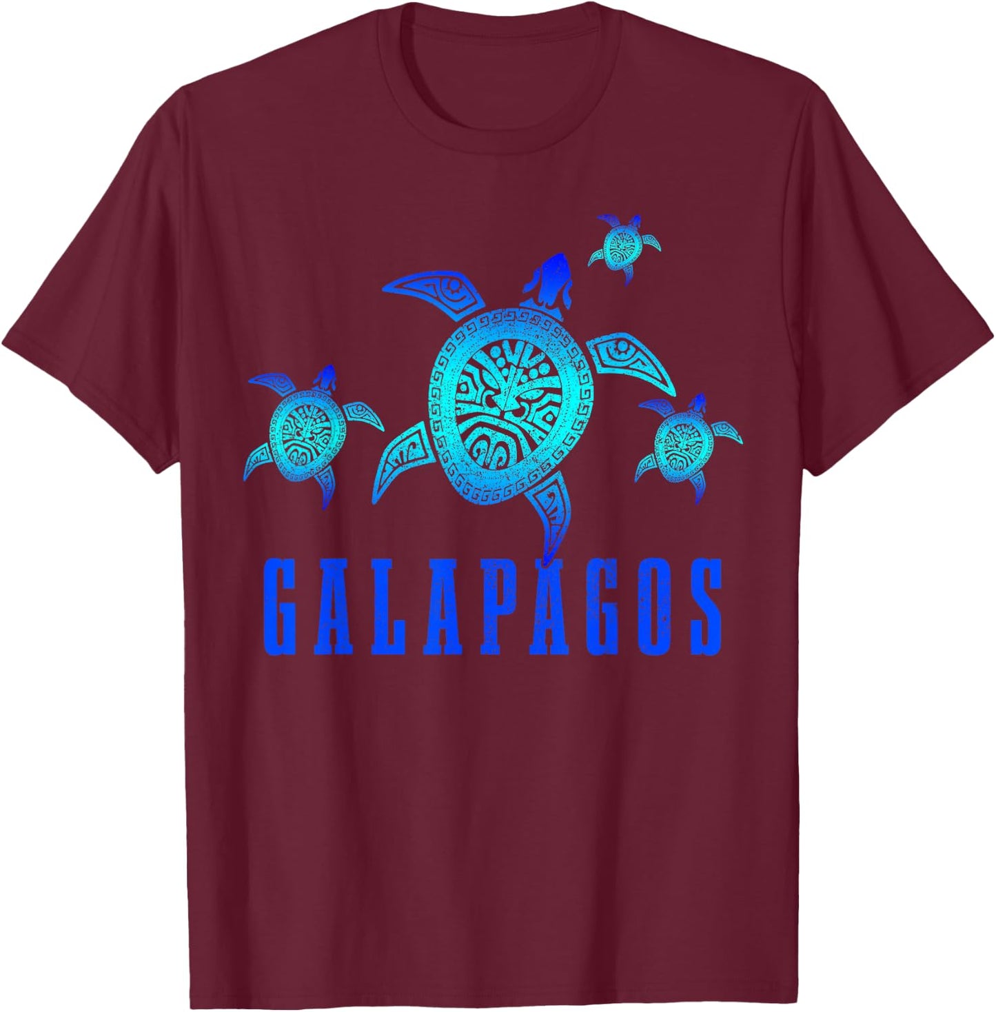 Galapagos Tortoise Diving Diver T-Shirt - T-Shirt | Maroon
