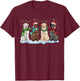 Santa Hat Labrador Retriever Reindeer Tree Light Christmas T-Shirt - T-Shirt | Maroon