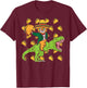 Mexican Cat Trex Tacos Funny Cinco De Mayo Fiesta Dinosaur Women Girls Kids T-Shirt - T-Shirt | Maroon