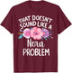 NORA Personalized Cute Flower Girls NORA Name T-Shirt - T-Shirt | Maroon