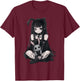 E-Girl Cute Anime Girl Goth Bunny Grunge Gothic Outfit T-Shirt - T-Shirt | Maroon
