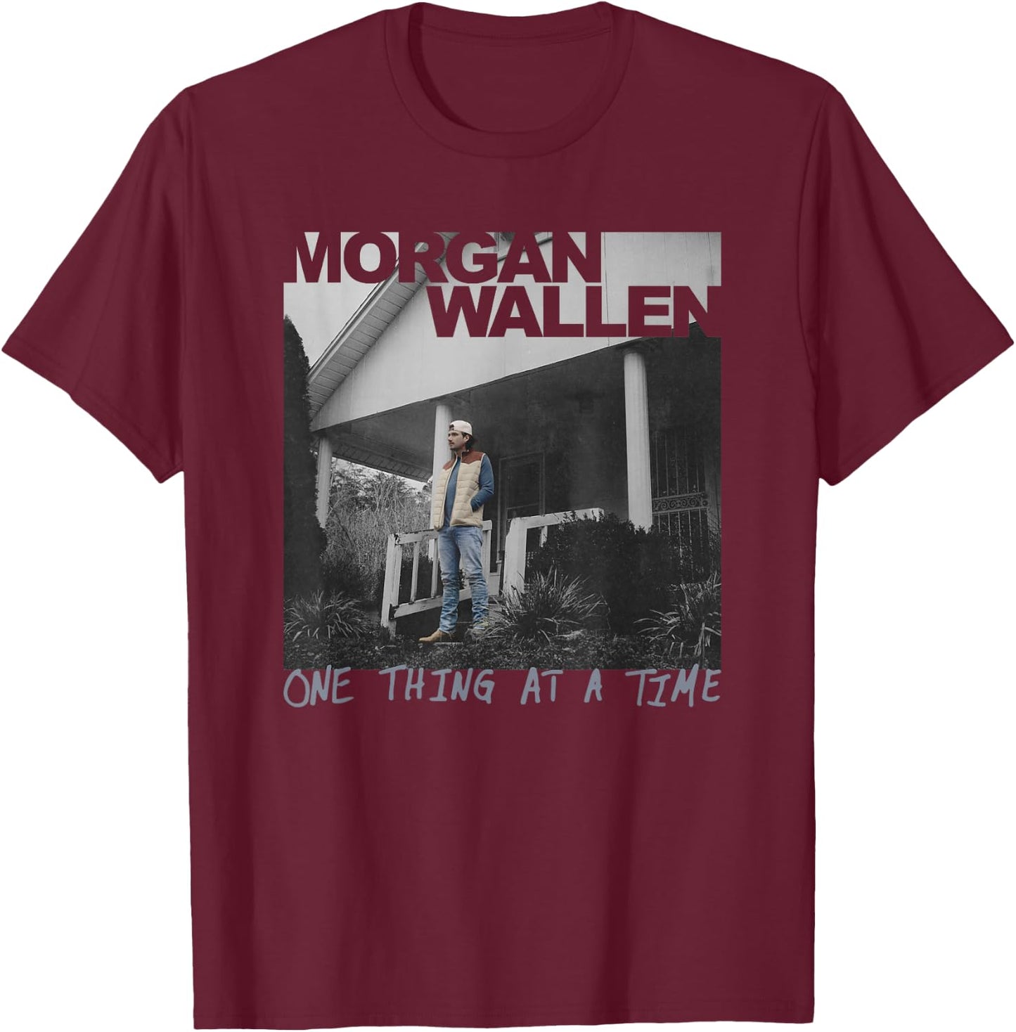 Official Morgan Wallen One Thing At A Time T-Shirt - T-Shirt | Maroon