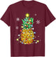 Pineapple Christmas Shirt -Kids Black Small Christmas Tree T-Shirt - T-Shirt | Maroon