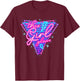 This Girl Glows for Kids Tie Dye Colors 80's and 90's T-Shirt - T-Shirt | Maroon
