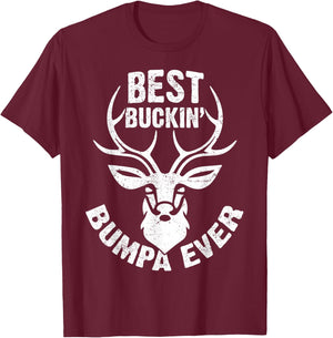 Best Buckin' Bumpa Ever Shirt Deer Hunters Gift T-Shirt - T-Shirt | Maroon