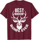 Best Buckin' Bumpa Ever Shirt Deer Hunters Gift T-Shirt - T-Shirt | Maroon