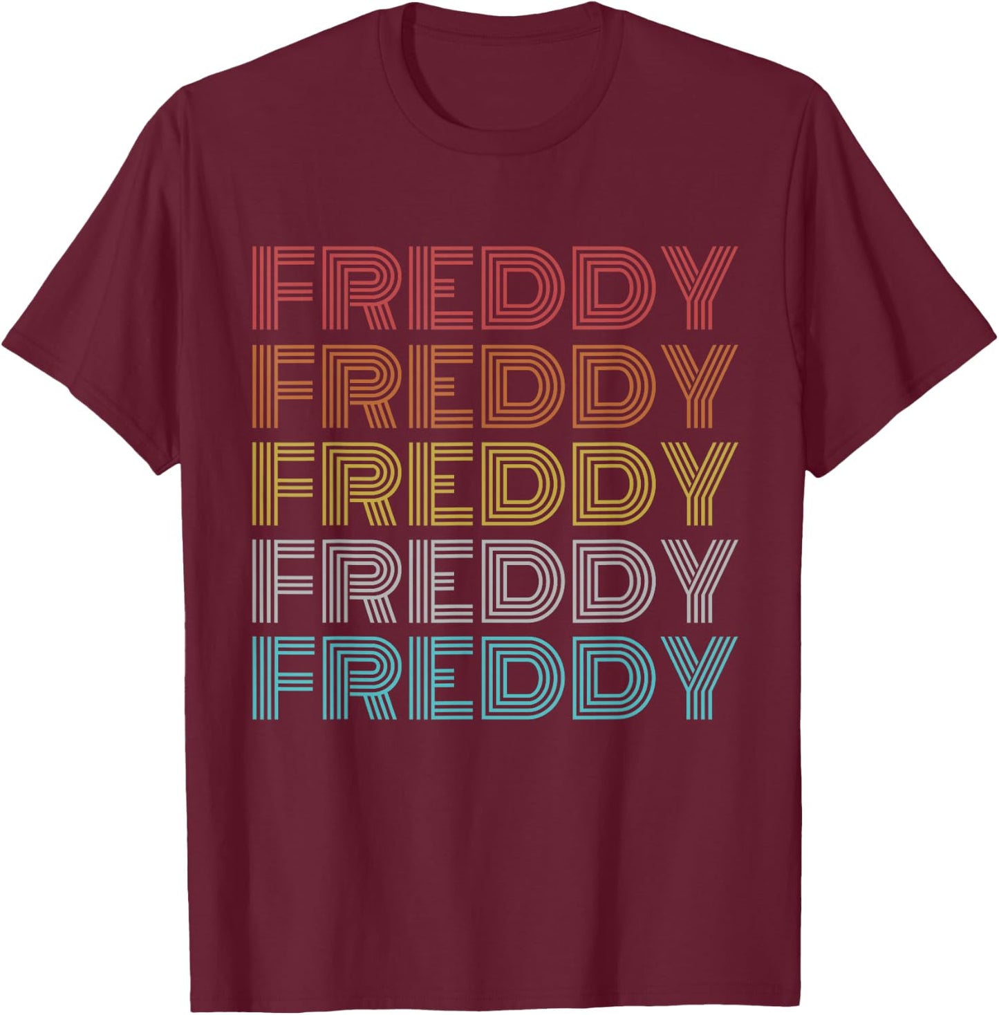 Retro Vintage Freddy T-Shirt - T-Shirt | Maroon