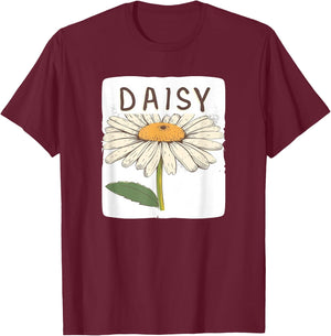Cute Daisy Flower for Kids and Adults T-Shirt - T-Shirt | Maroon