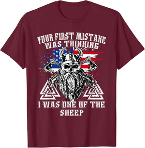 Your First Mistake Was Thinking I Was One of the Sheep Skull T-Shirt - T-Shirt | Maroon