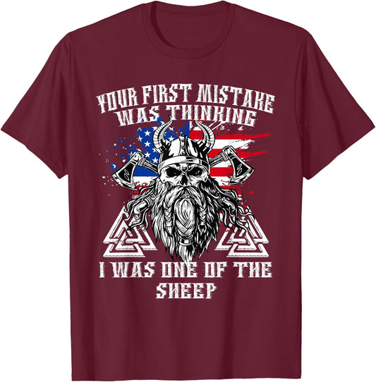 Your First Mistake Was Thinking I Was One of the Sheep Skull T-Shirt - T-Shirt | Maroon
