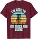 Disc Golf Shirt Funny Hit Trees and Curse Retro Disc Golf Gi T-Shirt - T-Shirt | Maroon