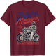 Classic Fireman Motorcycle Brotherhood Gift T-Shirt - T-Shirt | Maroon