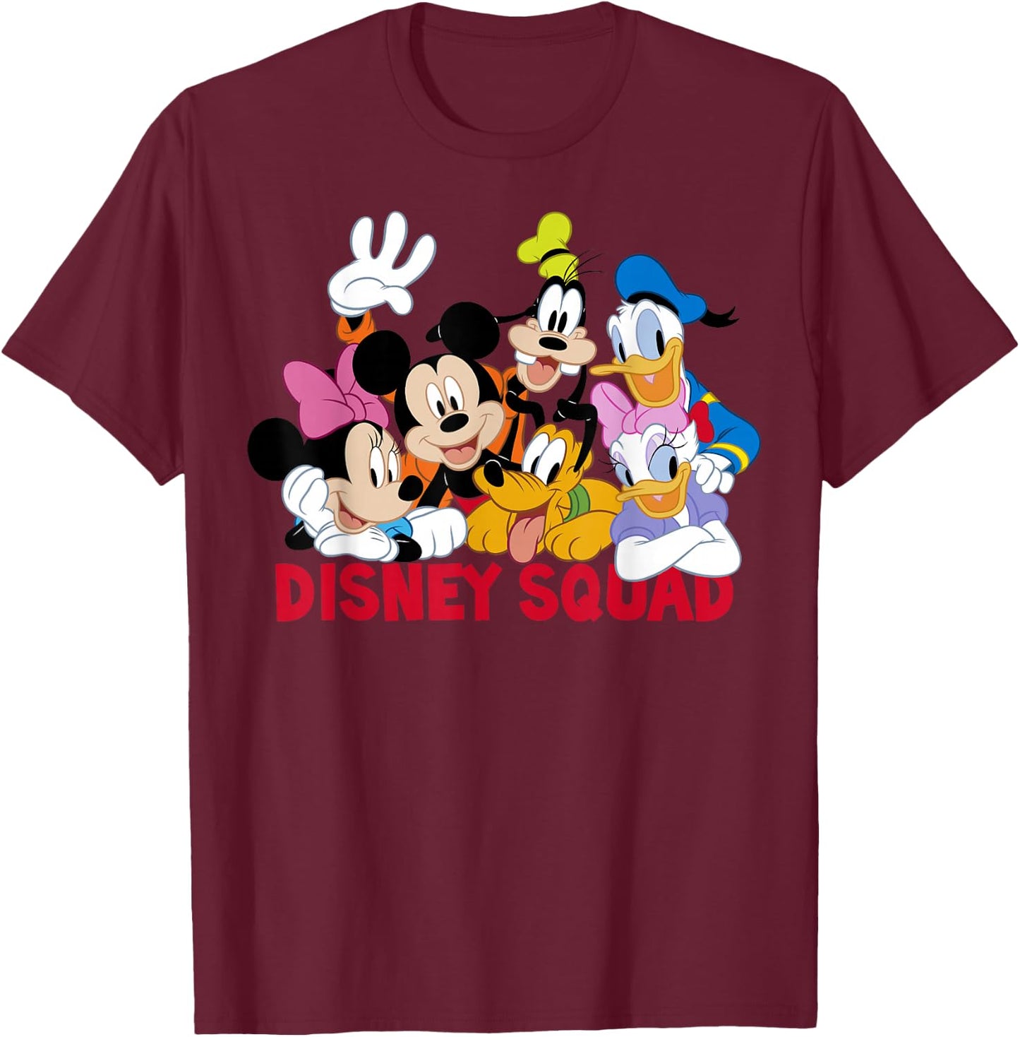 Disney Mickey and Friends Disney Squad T-Shirt - T-Shirt | Maroon