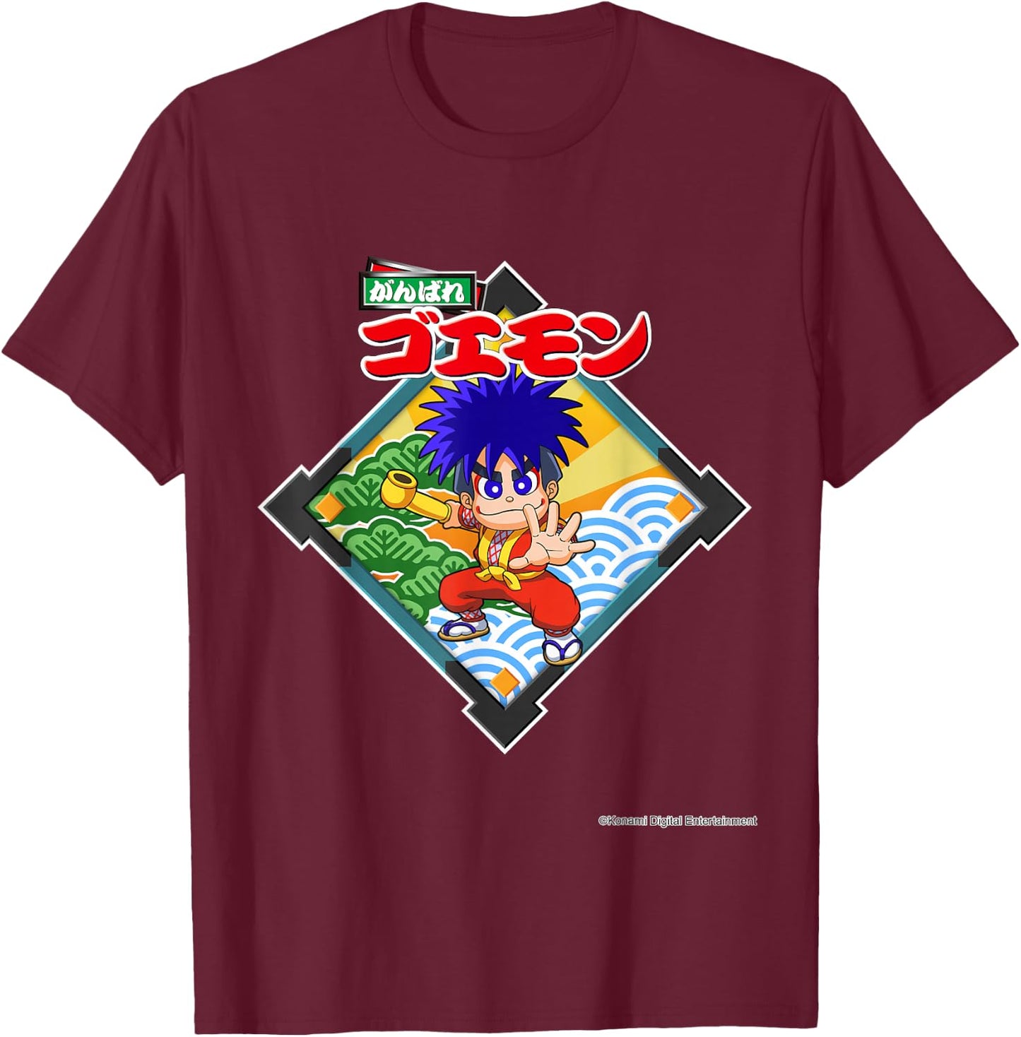 "MYSTICAL NINJA starring GOEMON"GOEMON_D T-Shirt - T-Shirt | Maroon