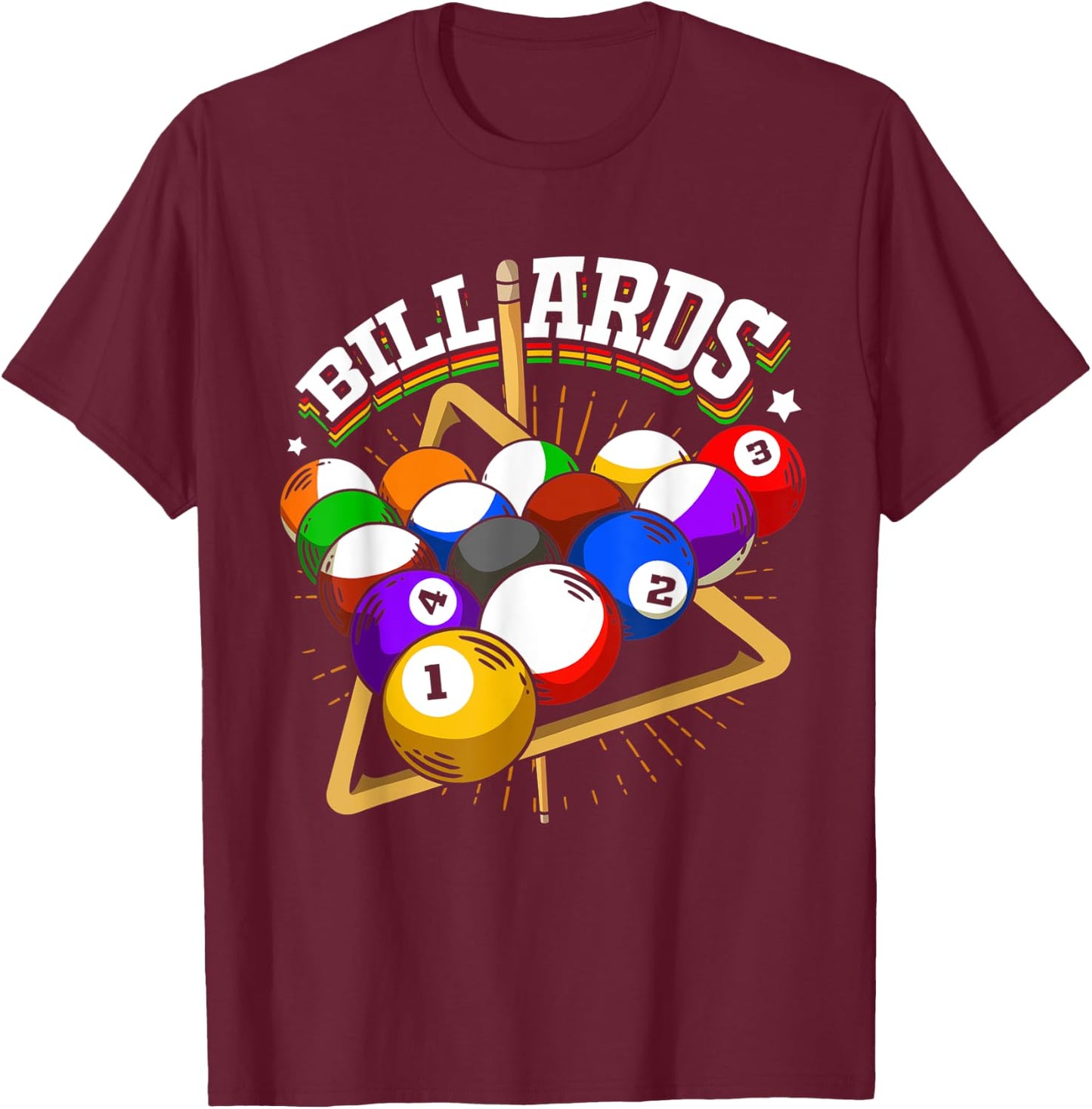 Funny Billiards design for 8-Balls and Pool Player T-Shirt - T-Shirt | Maroon