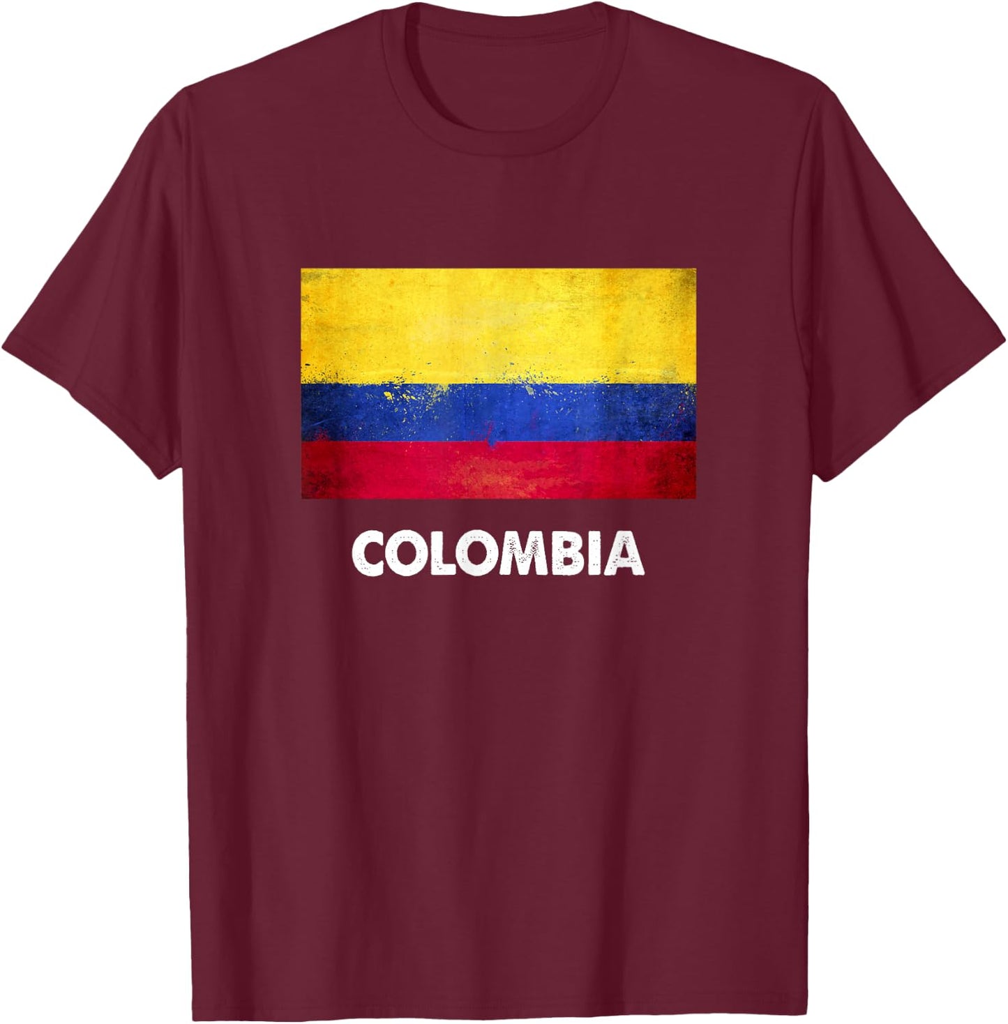 Colombia Flag Shirt | Colombian T-Shirt - T-Shirt | Maroon