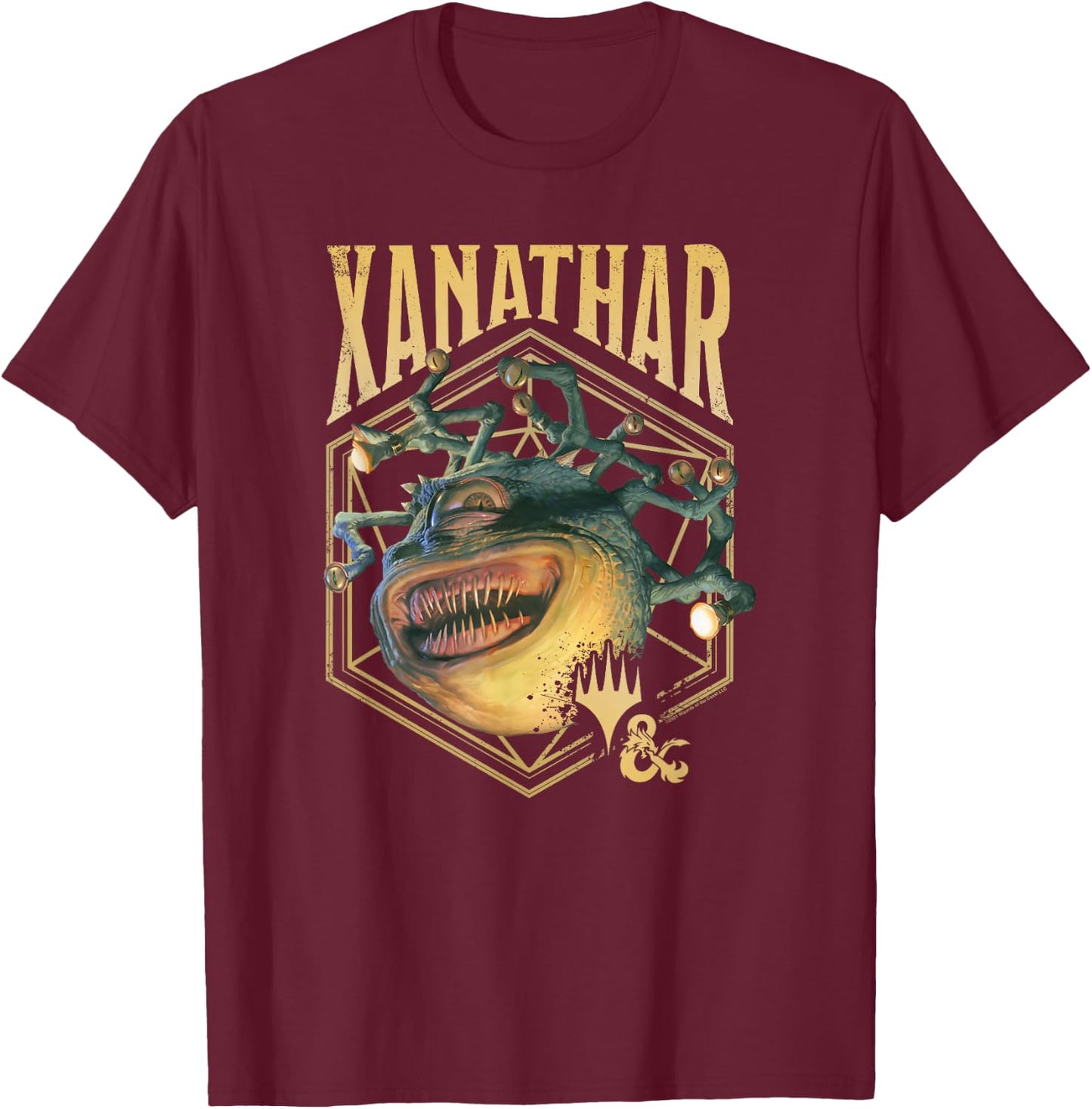 Magic: The Gathering D&D Xanathar Beholder Fury T-Shirt - T-Shirt | Maroon