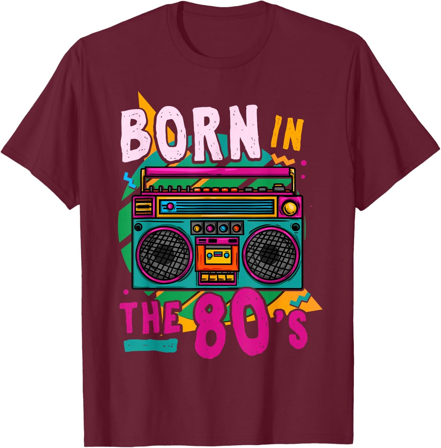 1980 80s 80s Birthday Retro T-Shirt - T-Shirt | Maroon