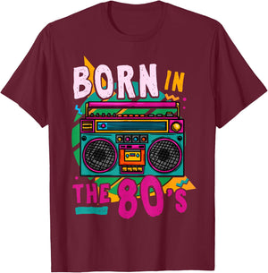 1980 80s 80s Birthday Retro T-Shirt - T-Shirt | Maroon