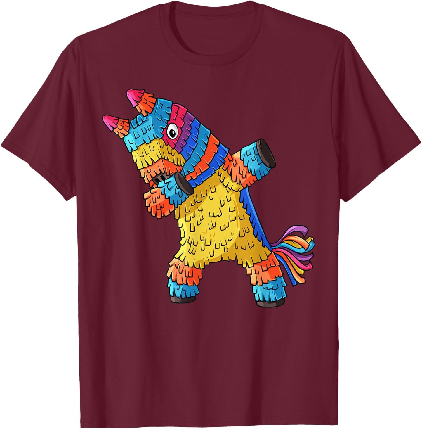 Cinco de Mayo Dabbing Donkey Pinata Funny Mexican Dab T-Shirt - T-Shirt | Maroon