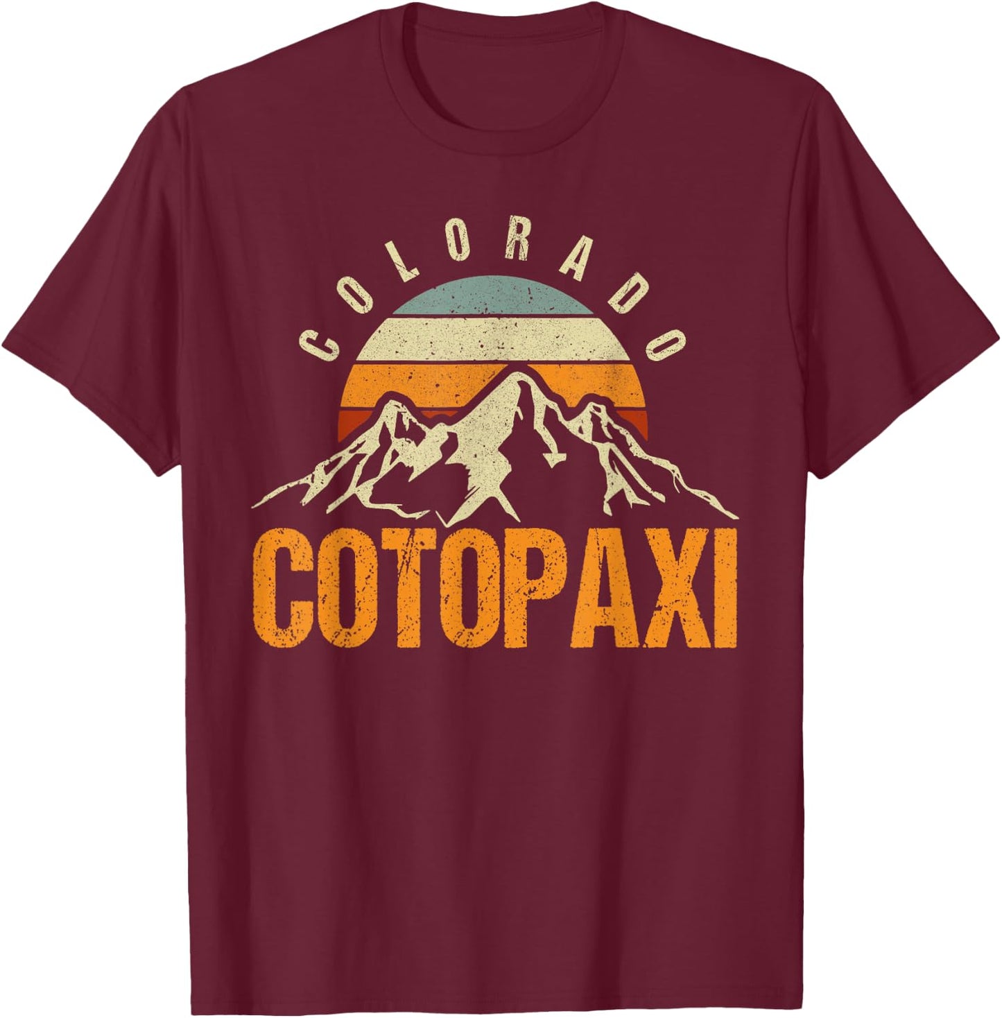Colorado Cotopaxi Vintage Mountains Hiking Wildlife Colorado T-Shirt - T-Shirt | Maroon
