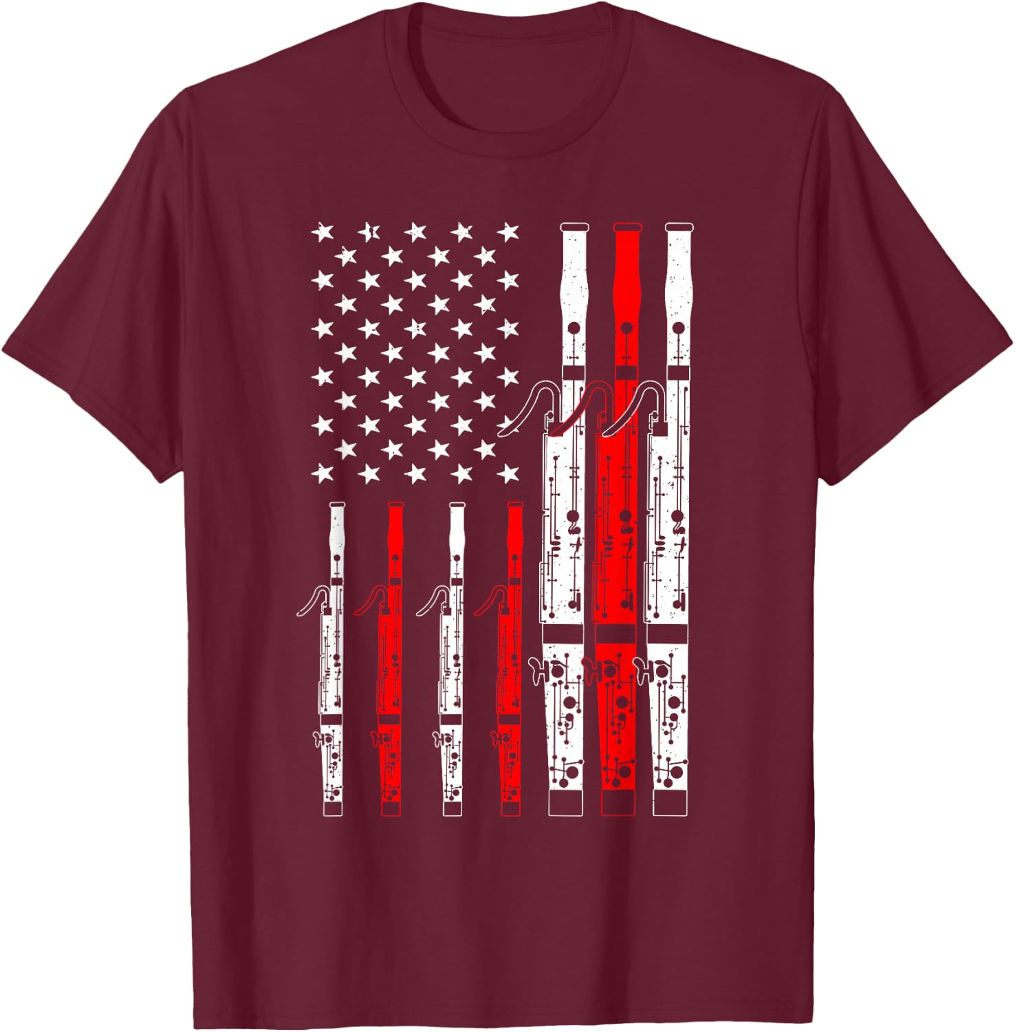 Bassoon Art Women Bassoon Player Bassoonist Lovers T-Shirt - T-Shirt | Maroon