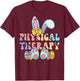 Physical Therapy Happy Easter Bunny Eggs PT Therapist T-Shirt - T-Shirt | Maroon