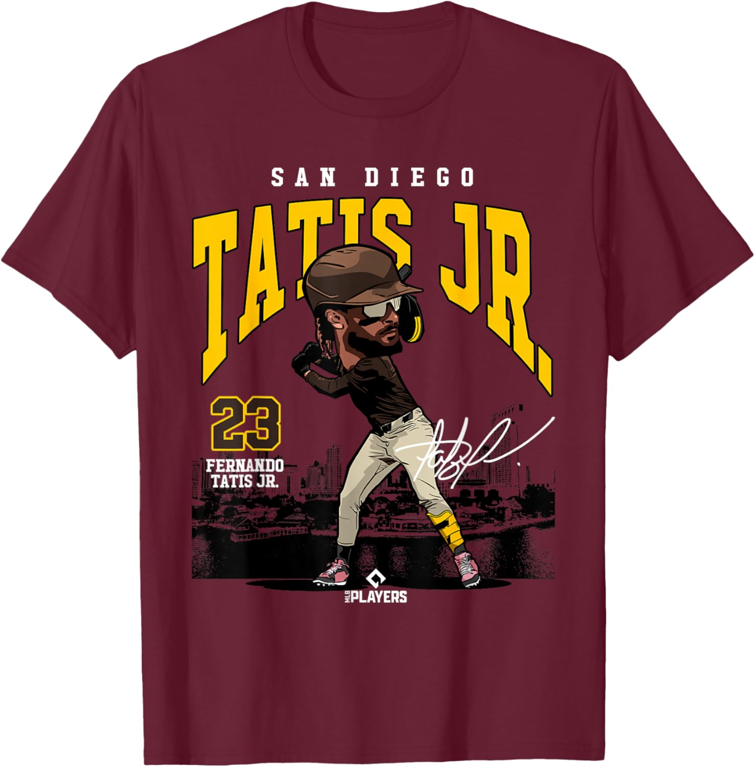 Fernando Tatis Jr | San Diego MLB Player League | MLBTAT4039 T-Shirt - T-Shirt | Maroon