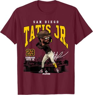 Fernando Tatis Jr | San Diego MLB Player League | MLBTAT4039 T-Shirt - T-Shirt | Maroon