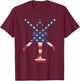 AH64 Apache Military Attack Helicopter American Flag Apache T-Shirt - T-Shirt | Maroon