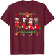 Chihuahua Christmas Stocking Dog Xmas T-Shirt - T-Shirt | Maroon