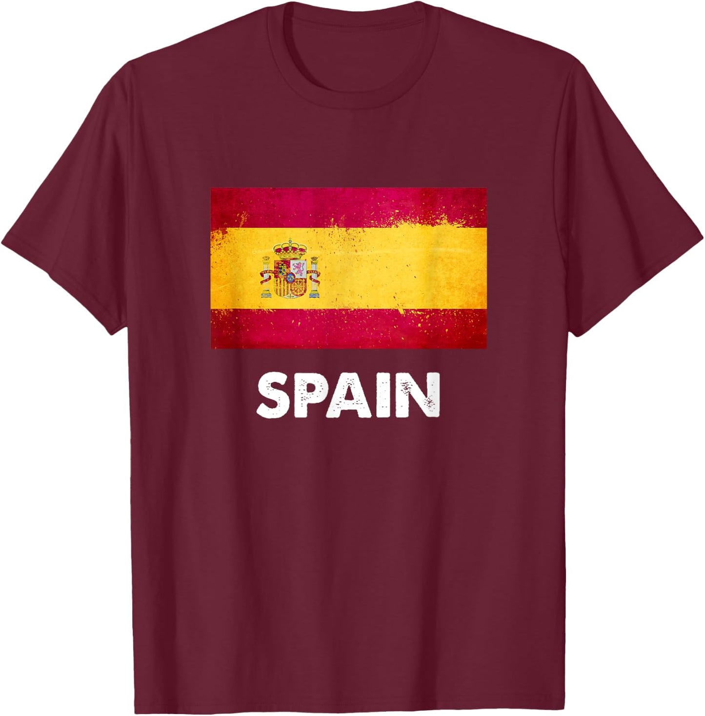 Spain Flag Jersey | Spaniard T-Shirt - T-Shirt | Maroon
