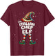 I'm The Italian Chef Elf Family Matching Group Christmas T-Shirt - T-Shirt | Maroon