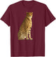 Cheetah Predatory Cat Africa Cat Wild Illustration Women Kids T-Shirt - T-Shirt | Maroon