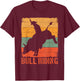 Bull Rider Riding Cowboy Cowgirl Rodeo Buck Off Sport Gift T-Shirt - T-Shirt | Maroon