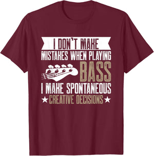 Bass Guitars Vintage Guitarist Guitar Player Gift T-Shirt - T-Shirt | Maroon
