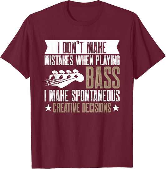 Bass Guitars Vintage Guitarist Guitar Player Gift T-Shirt - T-Shirt | Maroon