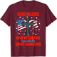 God Bless Veterans Day Appreciation Designs Black Modern Casual - Military Veteran Great-Granddad For Granddaughter Grandson Patriotic Veteran - Small T-Shirt - T-Shirt | Maroon