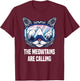 Ski Snowboard Goggles Funny The Meowtains Are Calling Gift T-Shirt - T-Shirt | Maroon